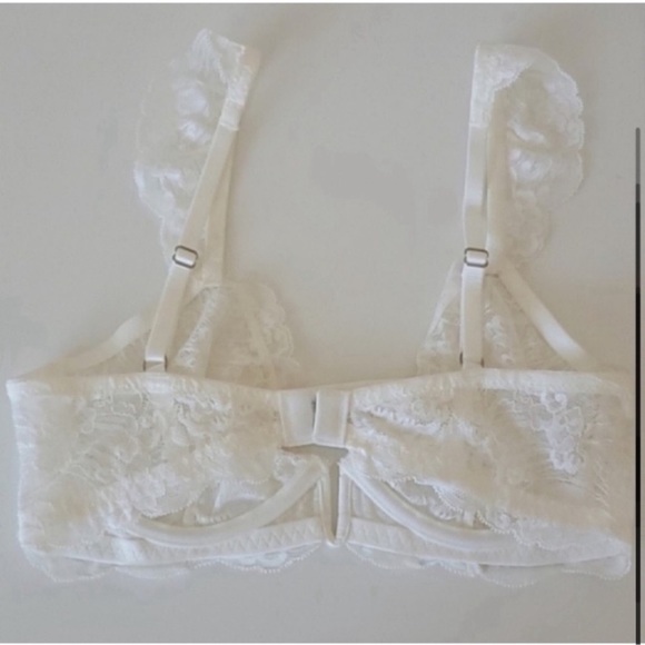 Lindex Ella M White Lace Bra 32C - Picture 2 of 4